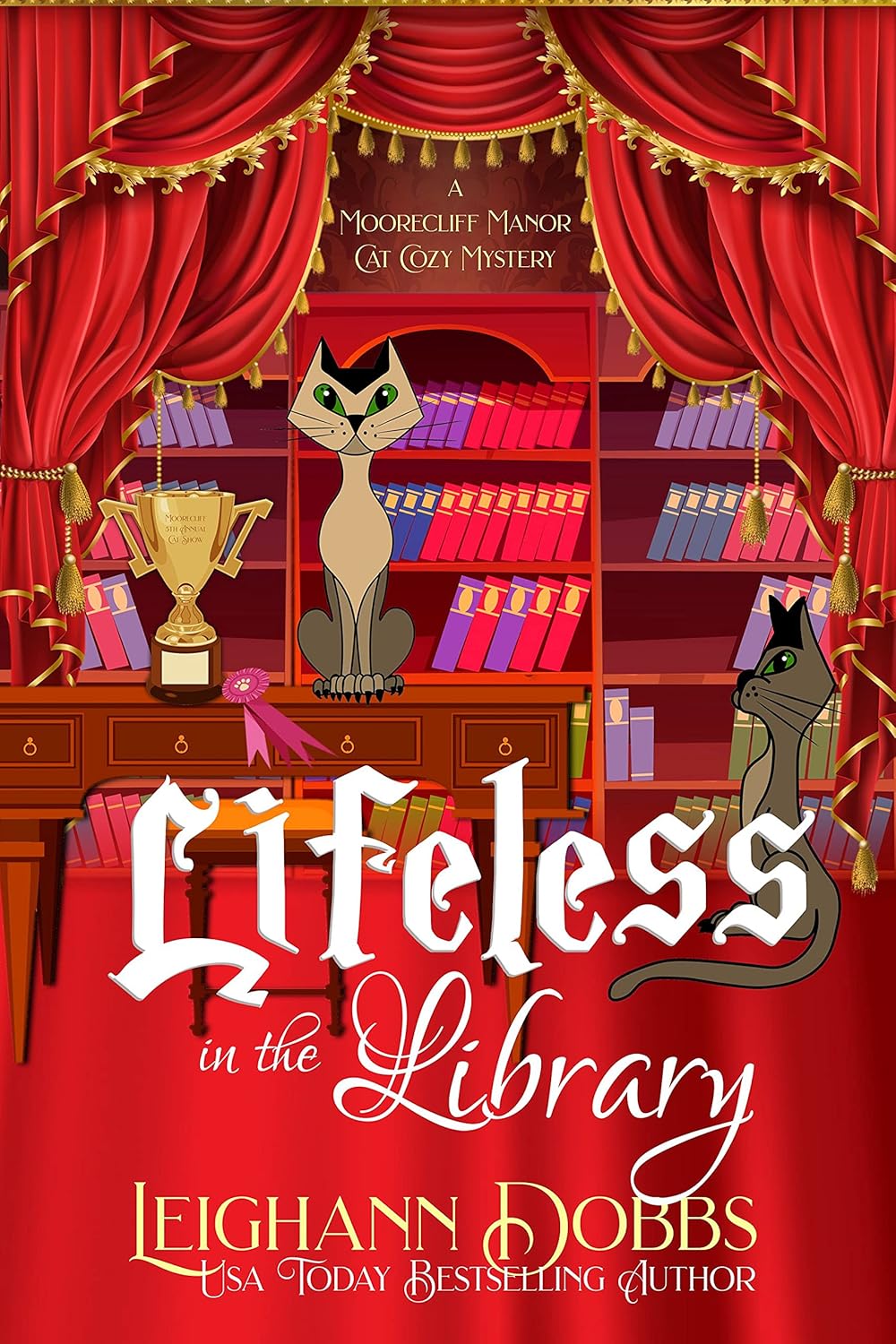 Lifeless In The Library (A Moorecliff Manor Cat Cozy Mystery Book 4)