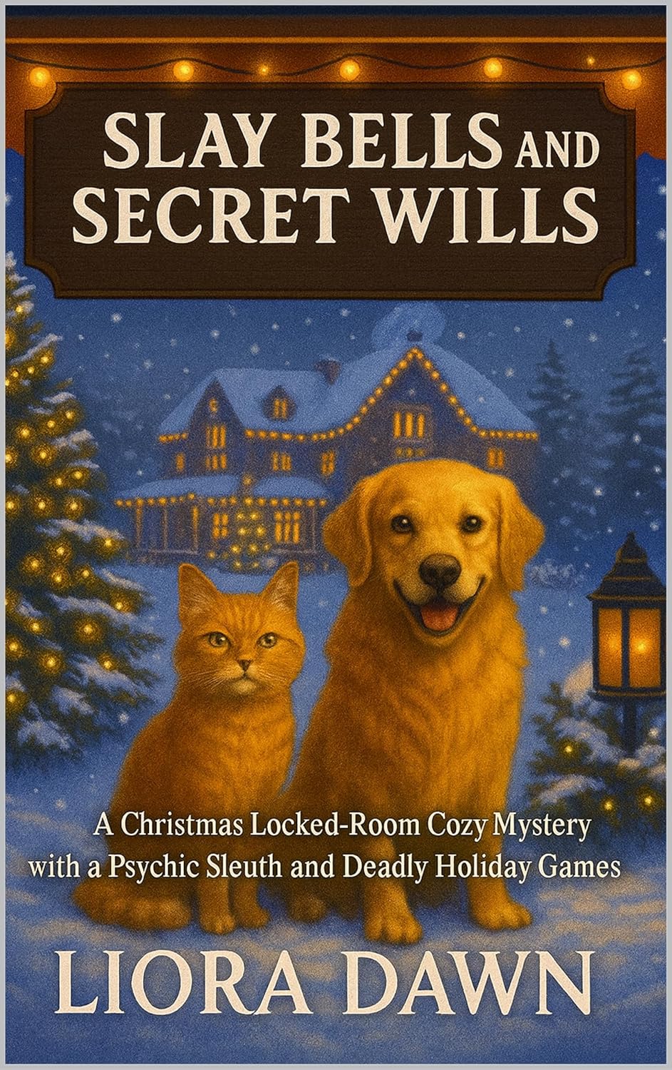 Slay Bells and Secret Wills : A Christmas Locked-Room Cozy Mystery with a Psychic Sleuth and Deadly Holiday Games (The Mindreader Murder Club Mysteries Series Book 4)